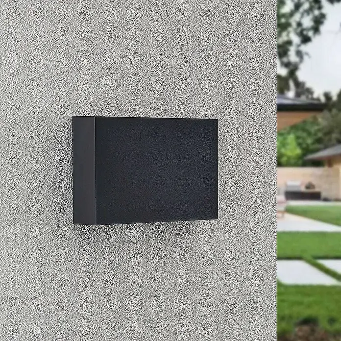 Lindby Außenwandleuchte Jarte - schwarz, schwarz, IP65