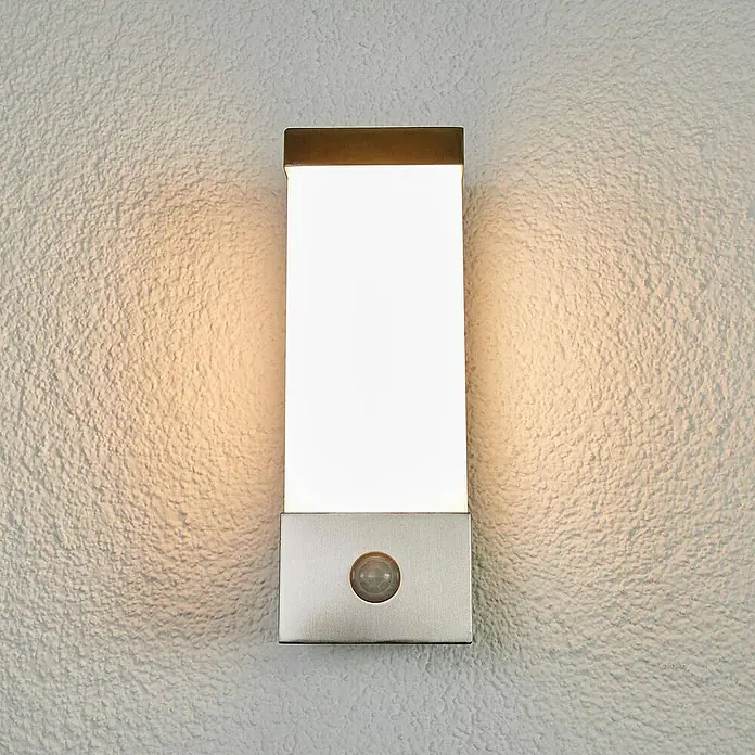 Lindby Außenwandleuchte Severina - alu / grau / zink, IP44