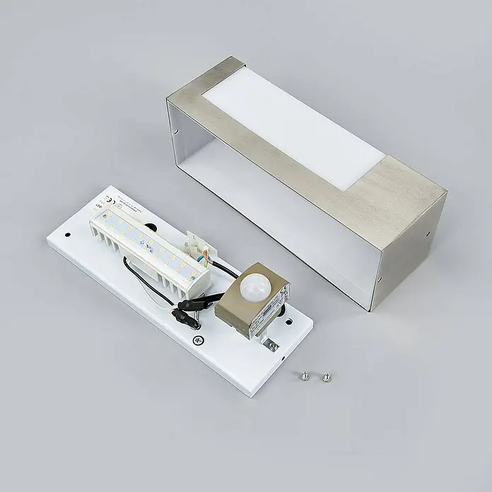 Lindby Außenwandleuchte Severina - alu / grau / zink, IP44