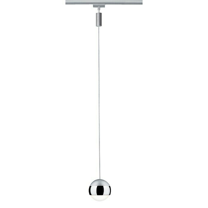 Paulmann URail LED-Pendelleuchte Capsule II6 W, Chrom, Höhe: 130 cm Front View