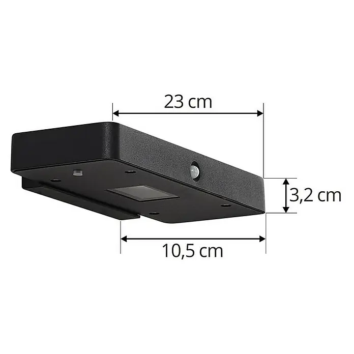 Lucande Außenwandleuchte Tavon - schwarz, schwarz, IP54