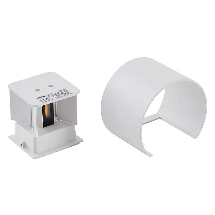 Lindby Außenwandleuchte Nivar - weiß / opal, IP54