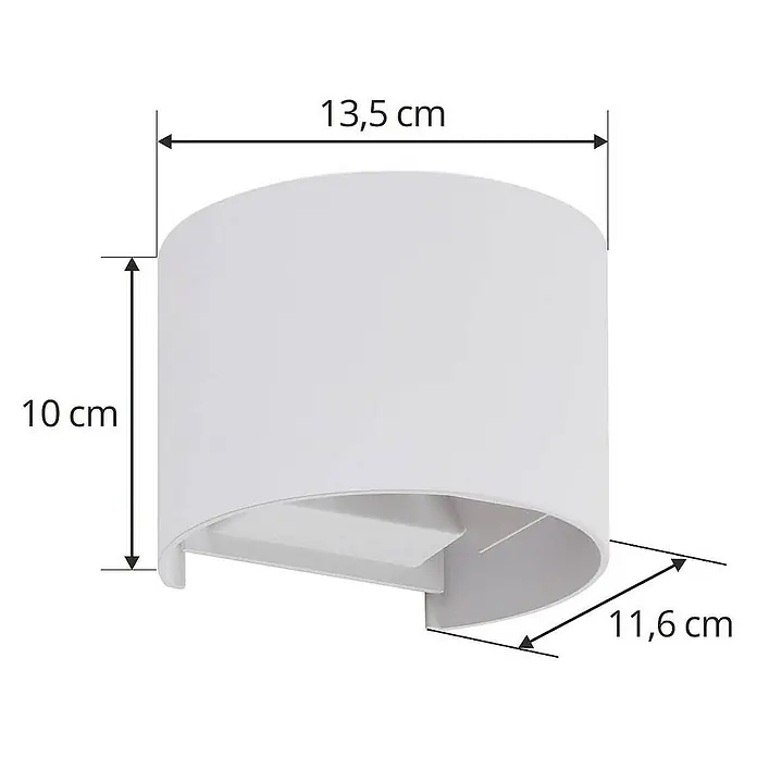 Lindby Außenwandleuchte Nivar - weiß / opal, IP54