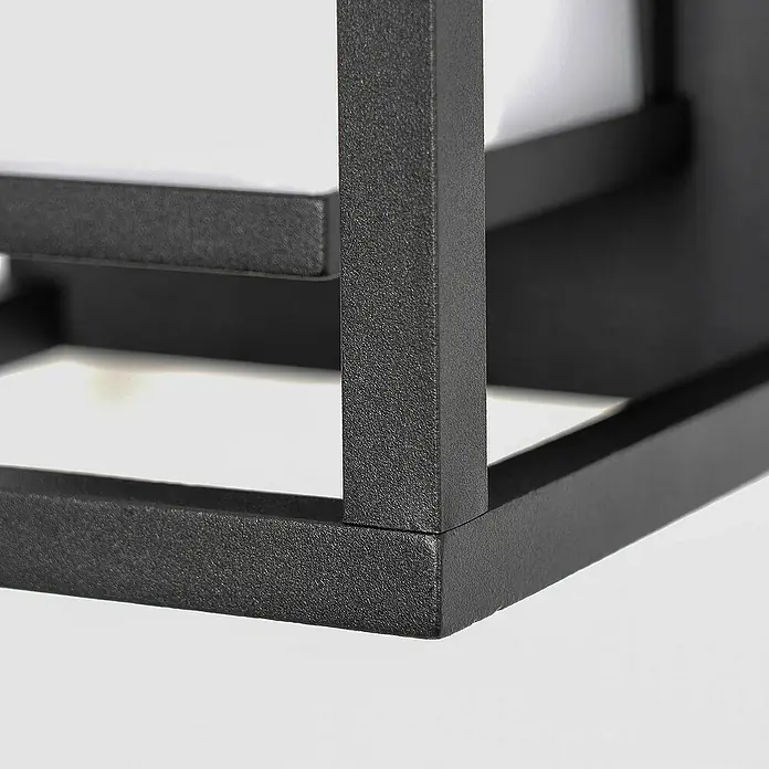Lucande Außenwandleuchte Banetti - 14 x 14 x 50 cm, schwarz, IP54