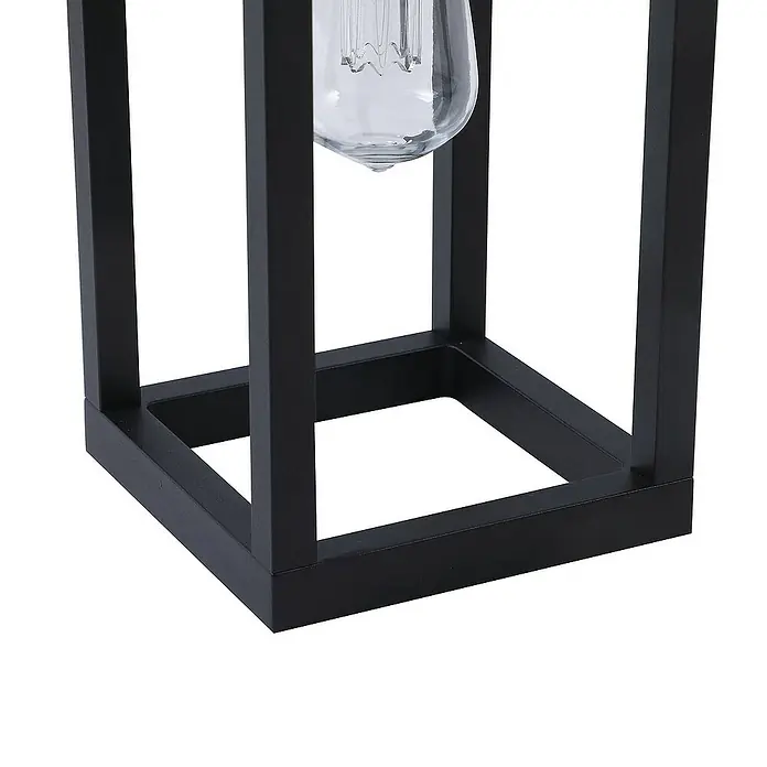 Lindby Außenwandleuchte Enea - schwarz, klar / transparent, IP44