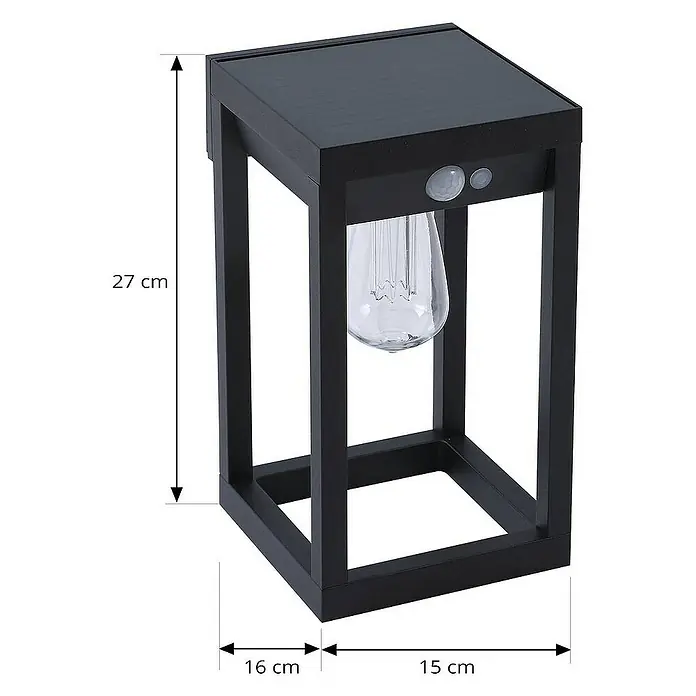 Lindby Außenwandleuchte Enea - schwarz, klar / transparent, IP44