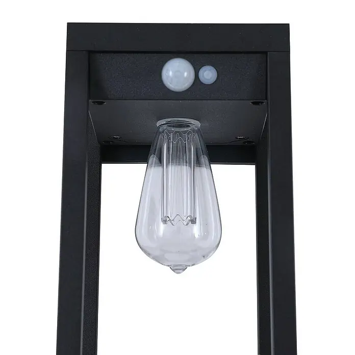 Lindby Außenwandleuchte Enea - schwarz, klar / transparent, IP44