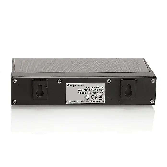 Lindby Außenwandleuchte Maresia - 10,6 x 20,5 x 4 cm, alu / grau / zink, IP44