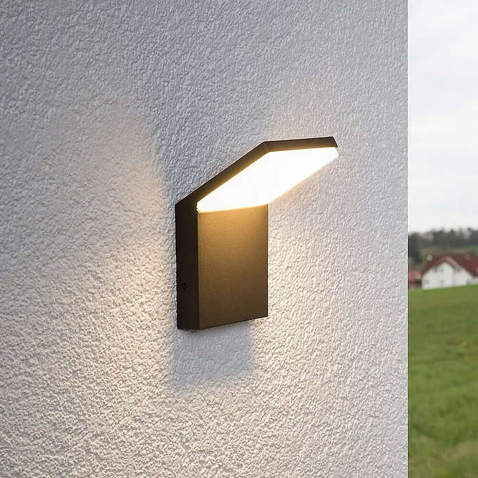Lucande Außenwandleuchte Nevio - schwarz, IP54