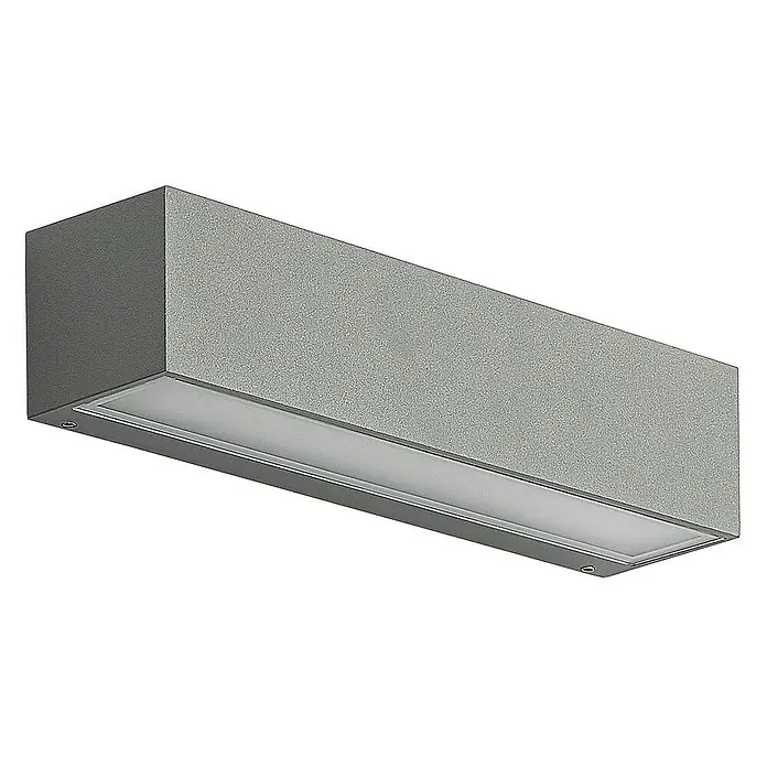 Arcchio Außenwandleuchte Lengo - 6 x 25 x 6 cm, alu / grau / zink, IP65