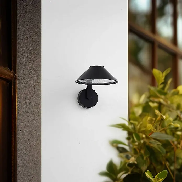 Lindby Außenwandleuchte Capelo - schwarz, schwarz, IP65