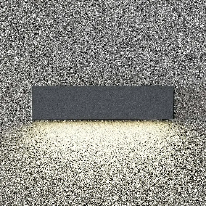 Arcchio Außenwandleuchte Lengo - 6 x 25 x 6 cm, alu / grau / zink, IP65