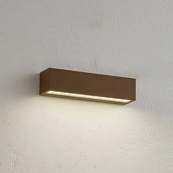 Lucande Außenwandleuchte Lengo - braun / rost, IP65