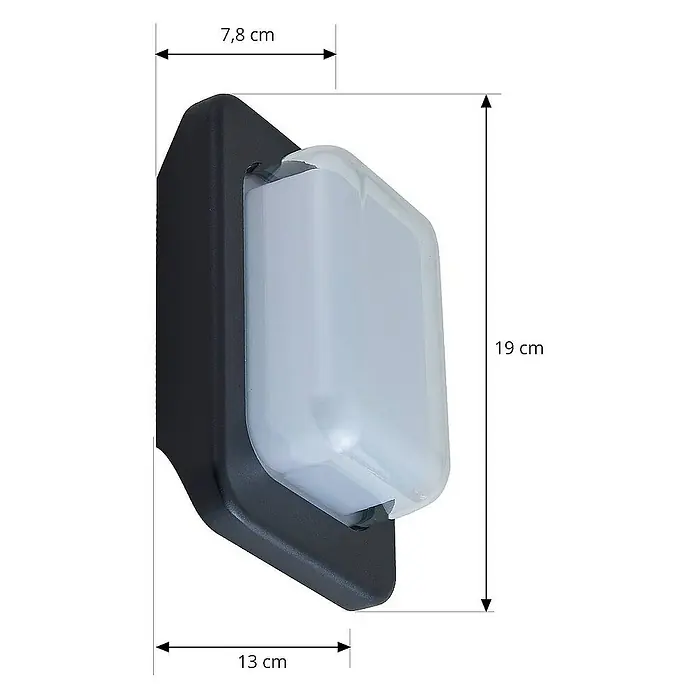 Lindby Außenwandleuchte Sibara - alu / grau / zink, IP54