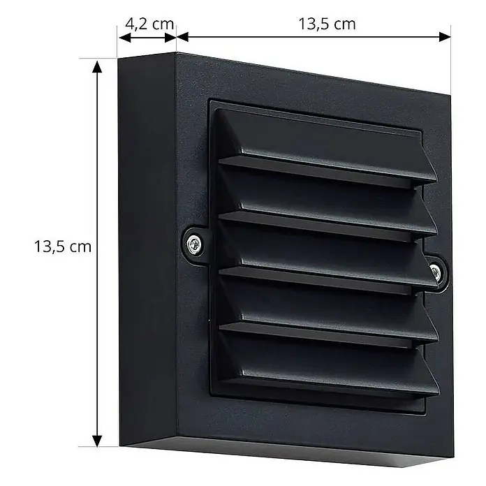 Lindby Außenwandleuchte Muro - schwarz, IP65