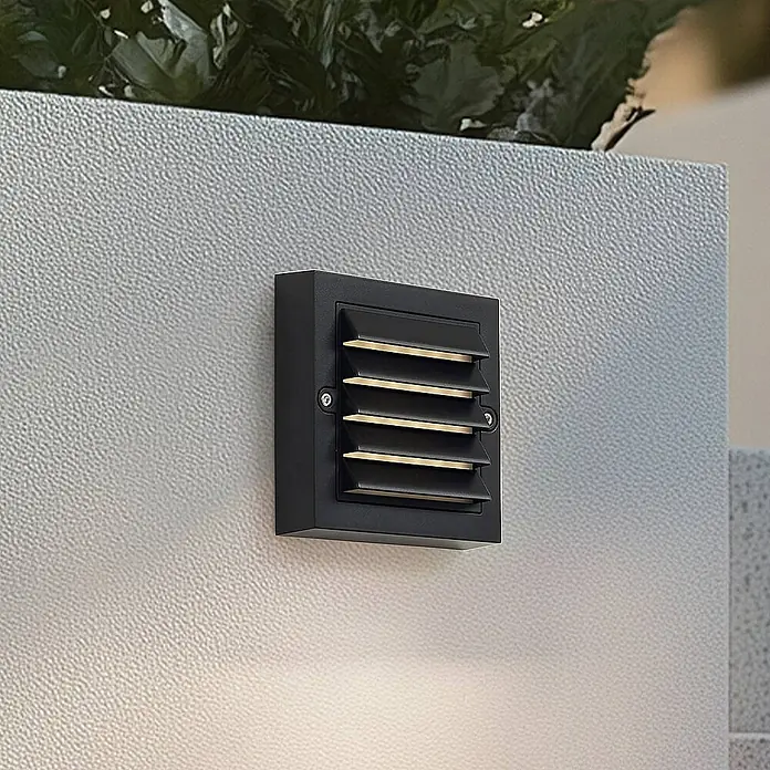 Lindby Außenwandleuchte Muro - schwarz, IP65
