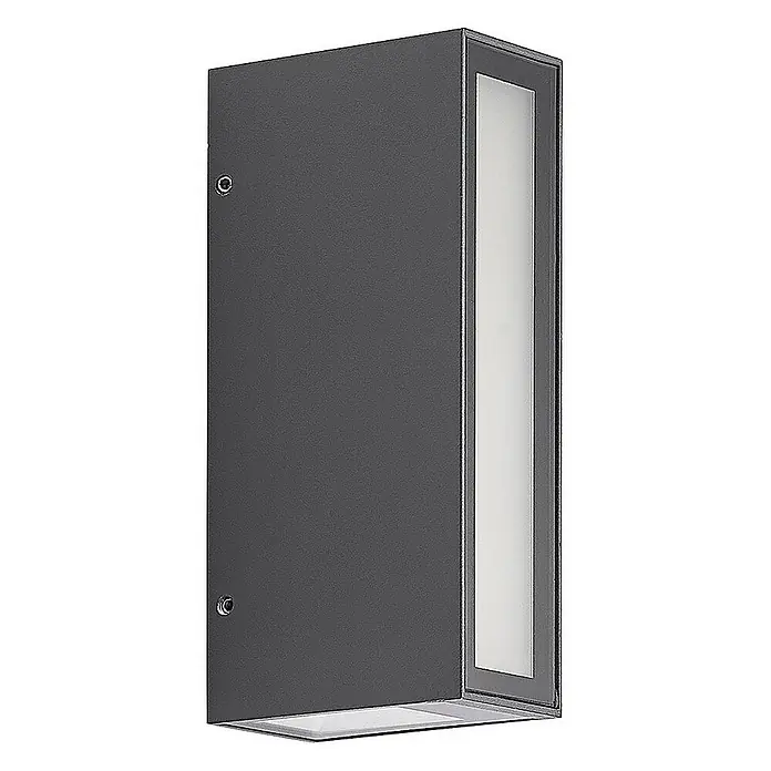 Prios Außenwandleuchte Loriava - 7,5 x 4,5 x 16 cm, alu / grau / zink, alu / grau / zink, IP54