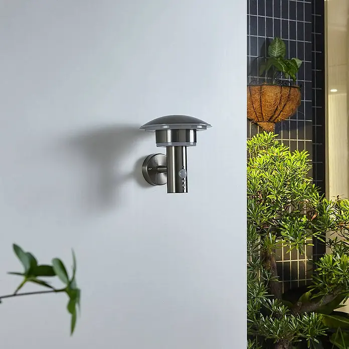 Lindby Außenwandleuchte Lillie - alu / grau / zink, alu / grau / zink, IP44