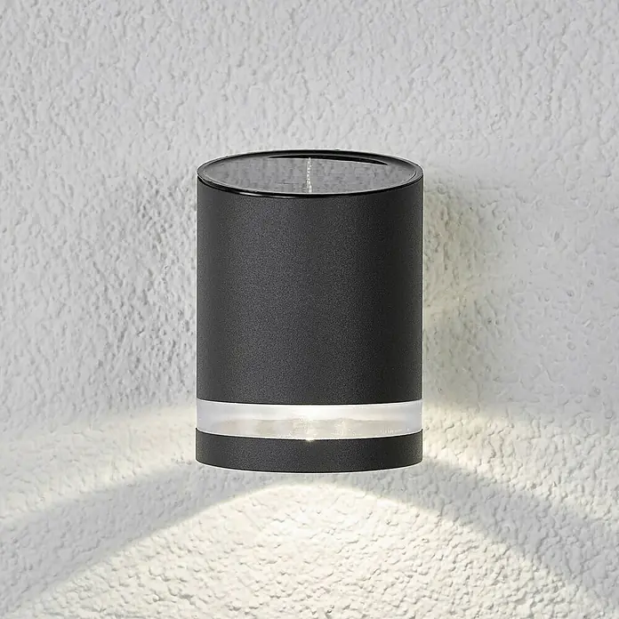 Lindby Außenwandleuchte Melinda - 11,5 x 9 x 13 cm, alu / grau / zink, alu / grau / zink, IP44