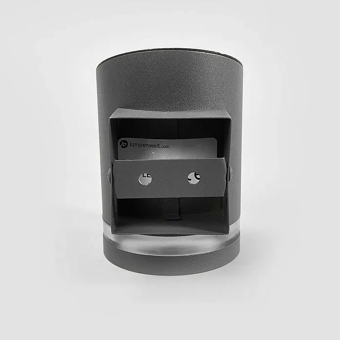 Lindby Außenwandleuchte Melinda - 11,5 x 9 x 13 cm, alu / grau / zink, alu / grau / zink, IP44