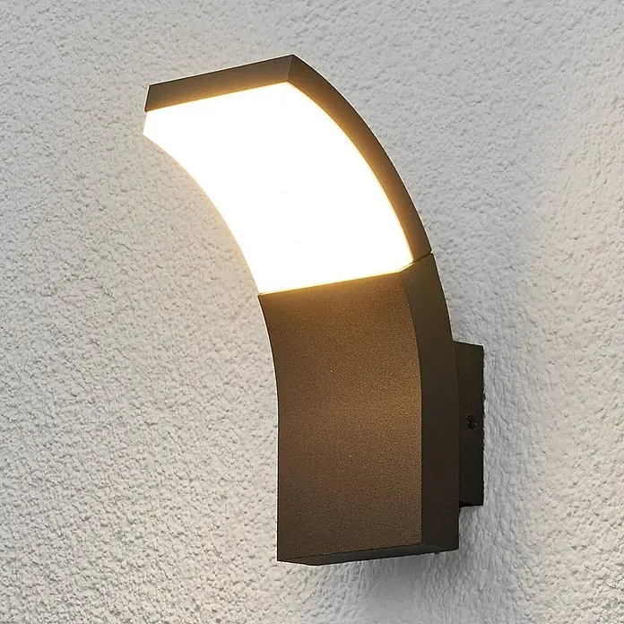 Lucande Außenwandleuchte Timm - schwarz, IP54