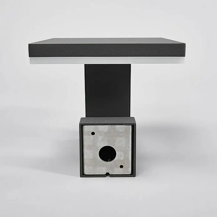 Lucande Außenwandleuchte Olesia - 20,9 x 18 x 15 cm, schwarz, schwarz, IP54
