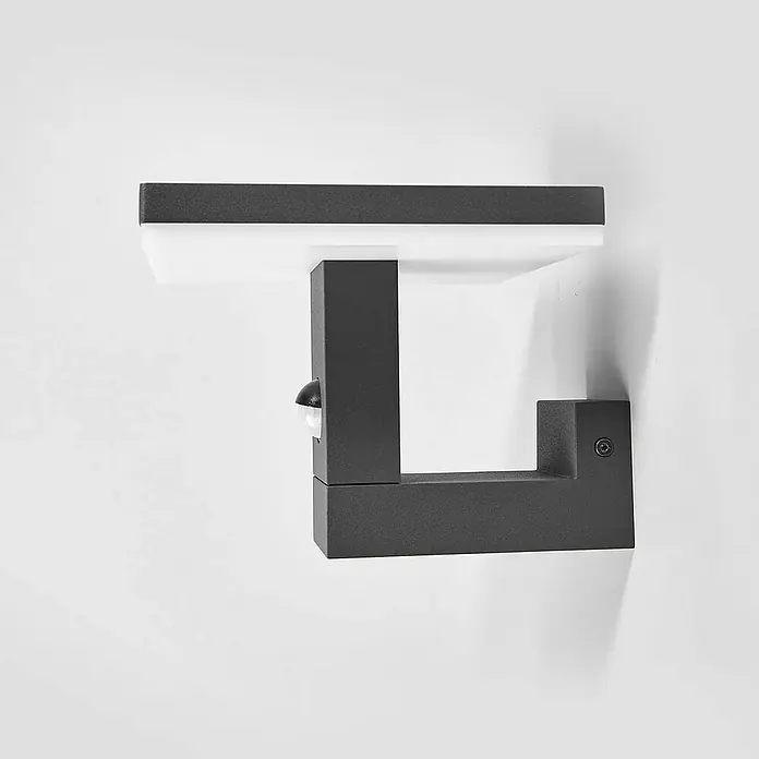 Lucande Außenwandleuchte Olesia - 20,9 x 18 x 15 cm, schwarz, schwarz, IP54