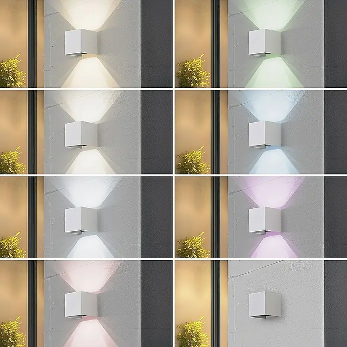 Lindby Außenwandleuchte Dara - weiß / opal, IP54