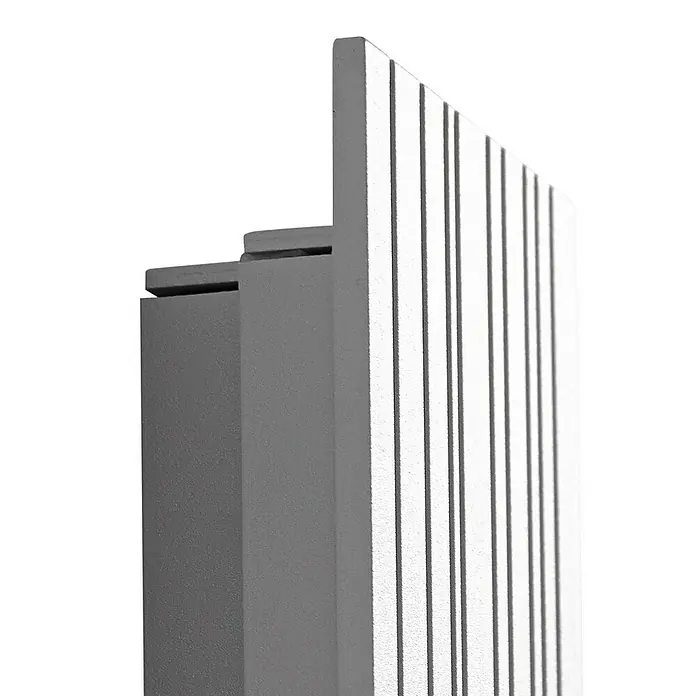 Lucande Außenwandleuchte Melira - alu / grau / zink, alu / grau / zink, IP65