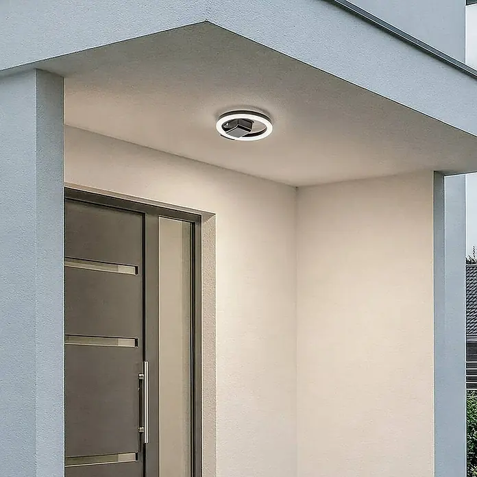 Lindby Außenwandleuchte Finian - schwarz, IP54