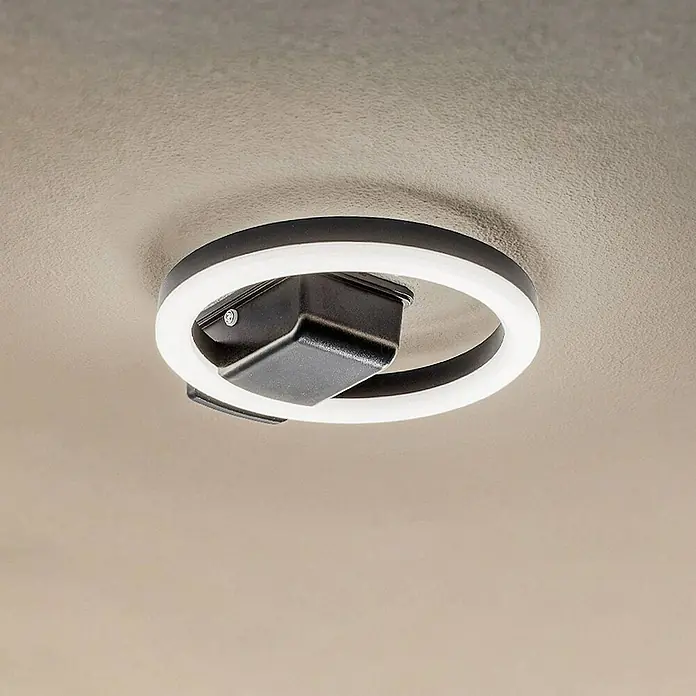Lindby Außenwandleuchte Finian - schwarz, IP54