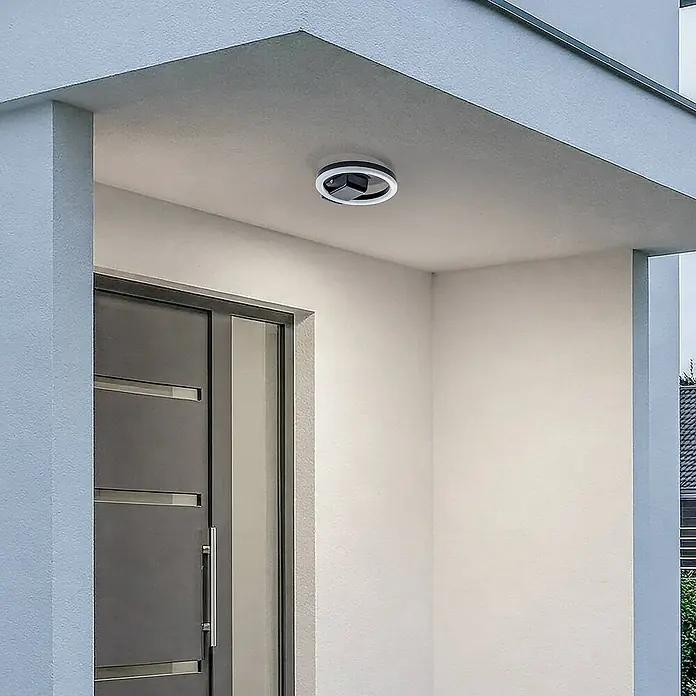 Lindby Außenwandleuchte Finian - schwarz, IP54