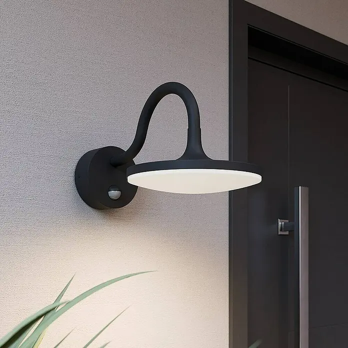 Arcchio Außenwandleuchte Fineria - schwarz, schwarz, IP54