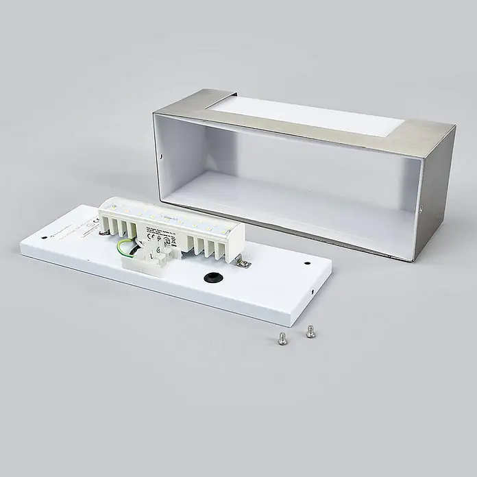 Lindby Außenwandleuchte Severina - alu / grau / zink, IP44