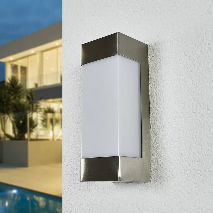 Lindby Außenwandleuchte Severina - alu / grau / zink, IP44