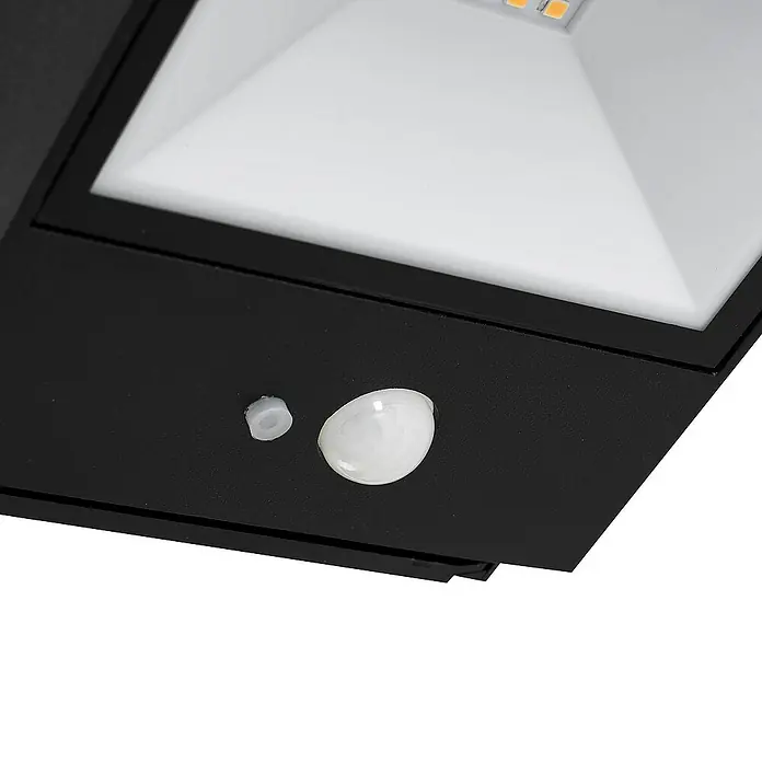 Lucande Außenwandleuchte Dava - schwarz, klar / transparent, IP54