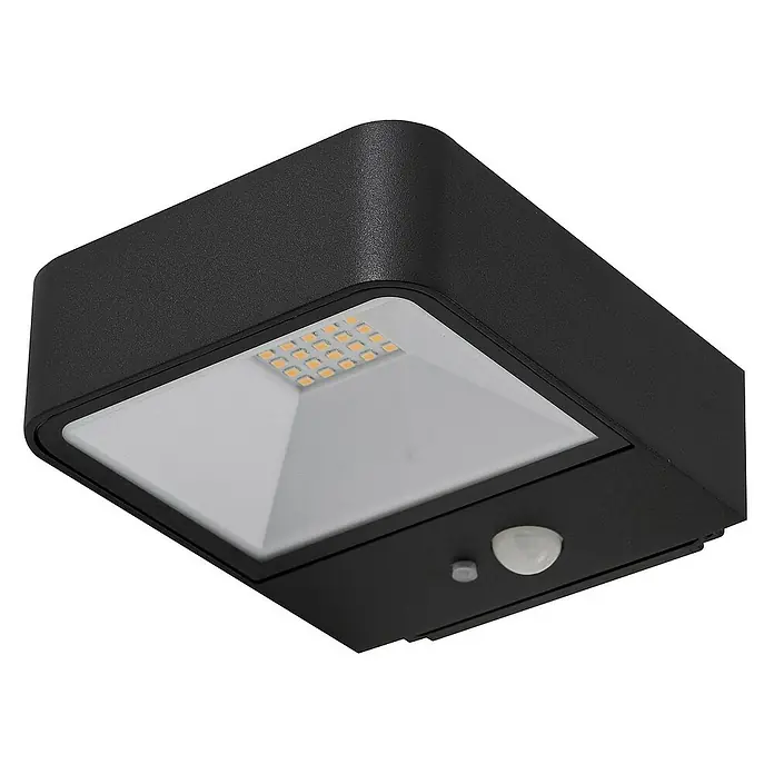 Lucande Außenwandleuchte Dava - schwarz, klar / transparent, IP54
