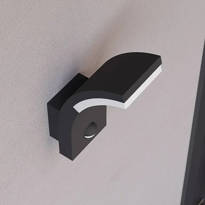 Lucande Außenwandleuchte Timm - schwarz, IP54