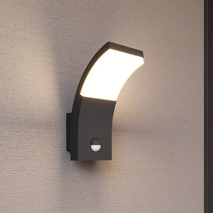 Lucande Außenwandleuchte Timm - schwarz, IP54