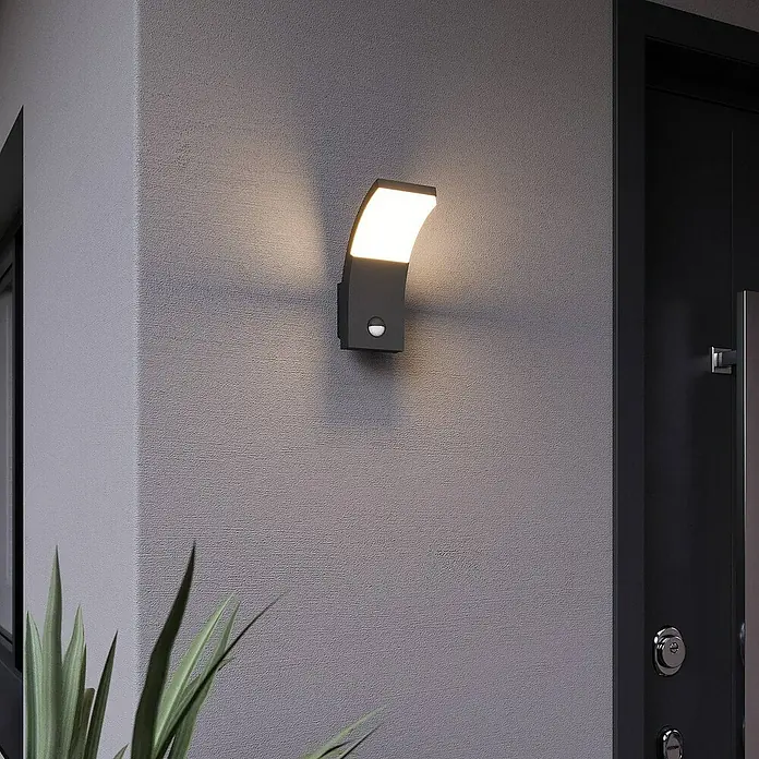 Lucande Außenwandleuchte Timm - schwarz, IP54