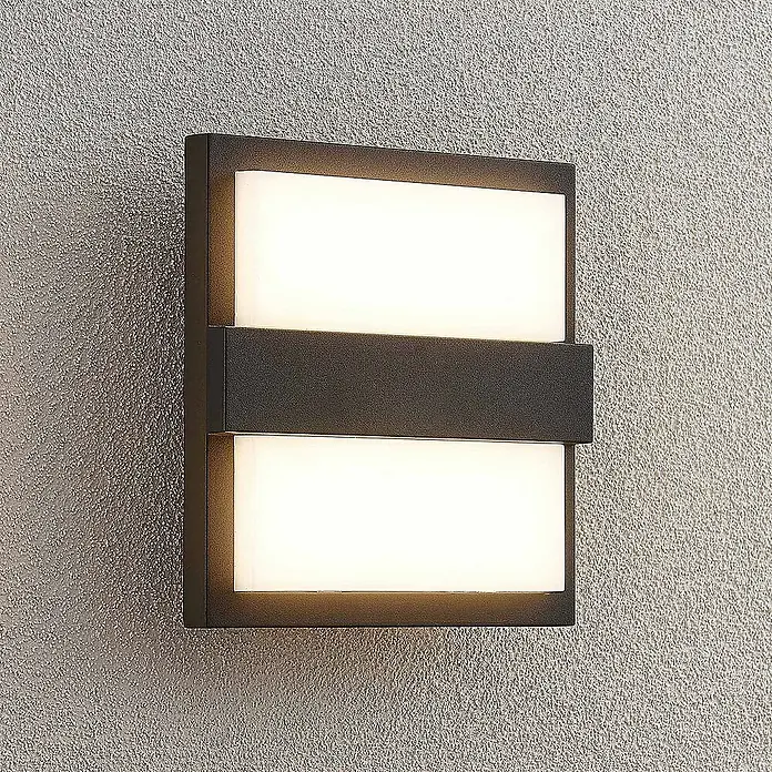 Lucande Außenwandleuchte Gylfi - schwarz, IP65
