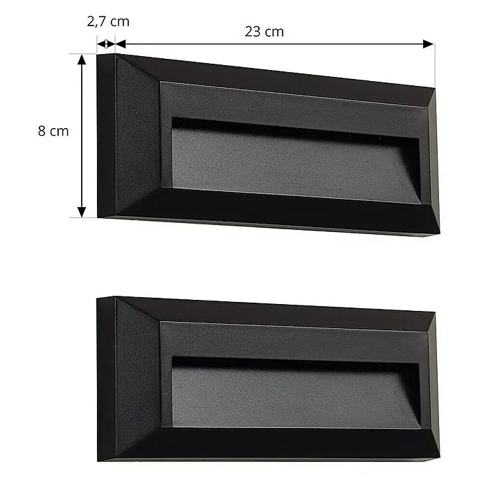 Lindby Außenwandleuchte Peker - schwarz, IP65