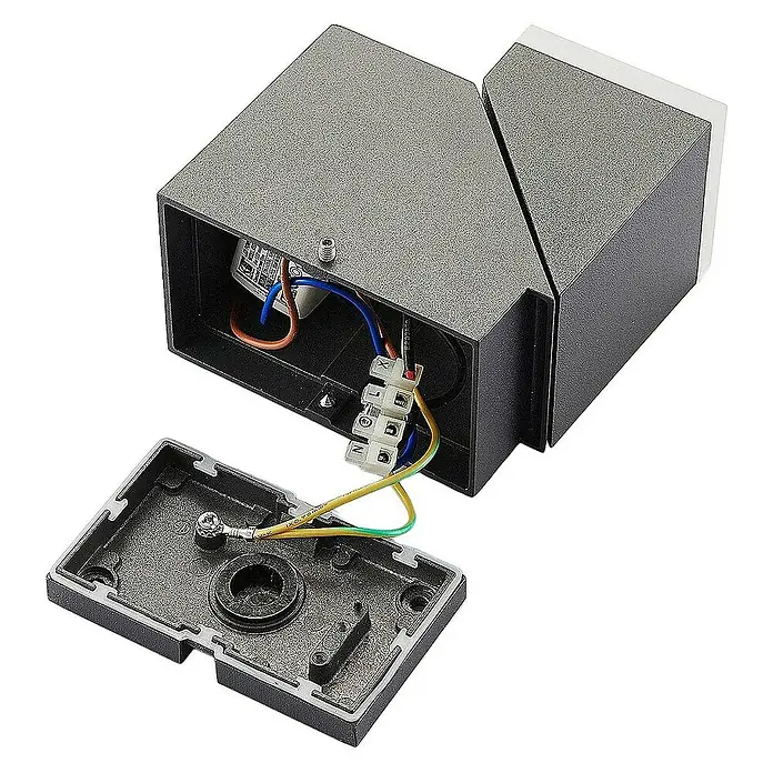 Lindby Außenwandleuchte Sally - 9,1 x 6,5 x 14,5 cm, schwarz, IP54