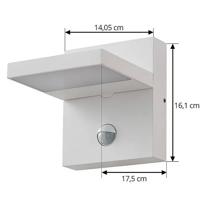 Lucande Außenwandleuchte Silvan - 17,5 x 14,05 x 16,1 cm, weiß / opal, IP54