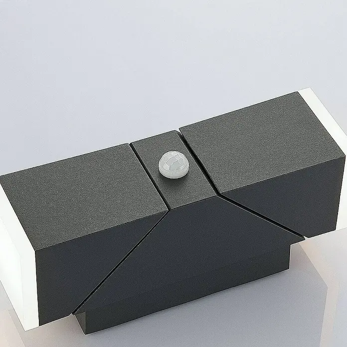 Lindby Außenwandleuchte Sally - 10,3 x 6,5 x 22 cm, schwarz, IP54