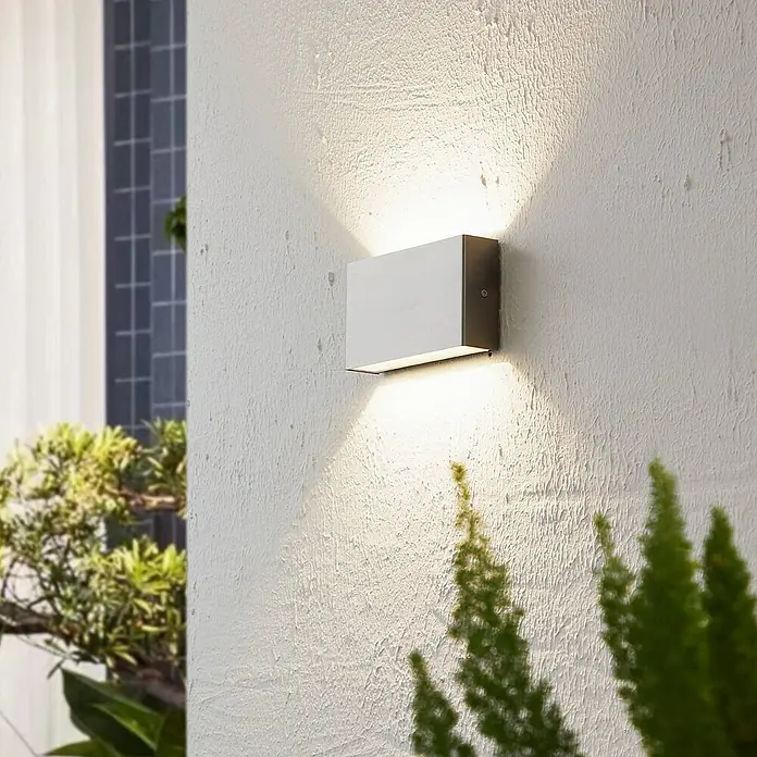 Arcchio Außenwandleuchte Karline - alu / grau / zink, alu / grau / zink, IP65