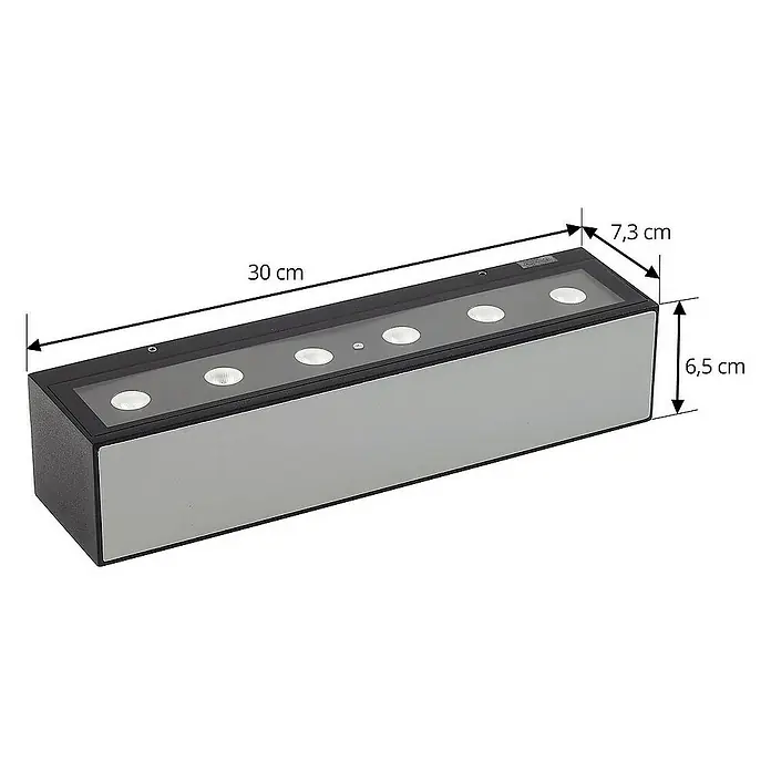 Lucande Außenwandleuchte Selim - schwarz, IP65