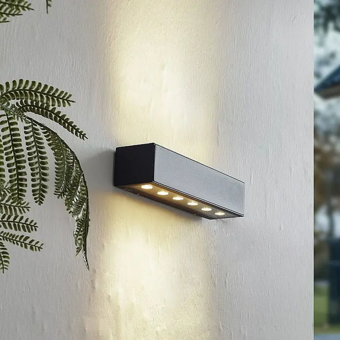 Lucande Außenwandleuchte Selim - schwarz, IP65
