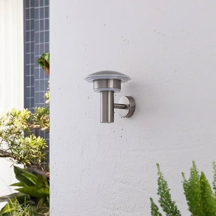 Lindby Außenwandleuchte Lillie - alu / grau / zink, alu / grau / zink, IP44