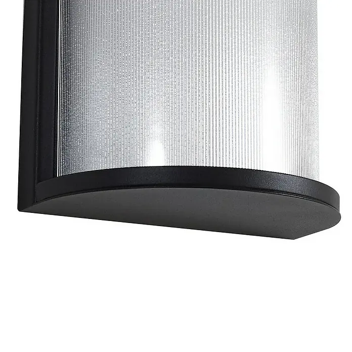Lindby Außenwandleuchte Calvik - 11 x 16,5 x 24 cm, schwarz, klar / transparent, IP44